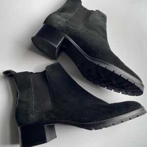 Black Suede Chelsea Boots